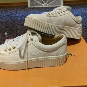 White platform shoes